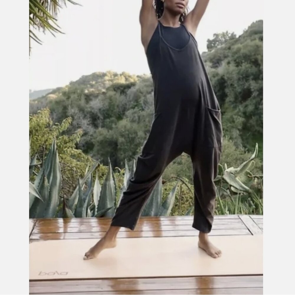 Free People - Movement x Hatch - Washed Black - Hot Shot Maternity Onesie